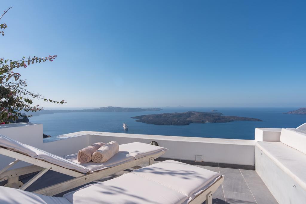 Vila Karpimo Horizon - Caldera View With Private Hot Tub Firostefani Exteriér fotografie